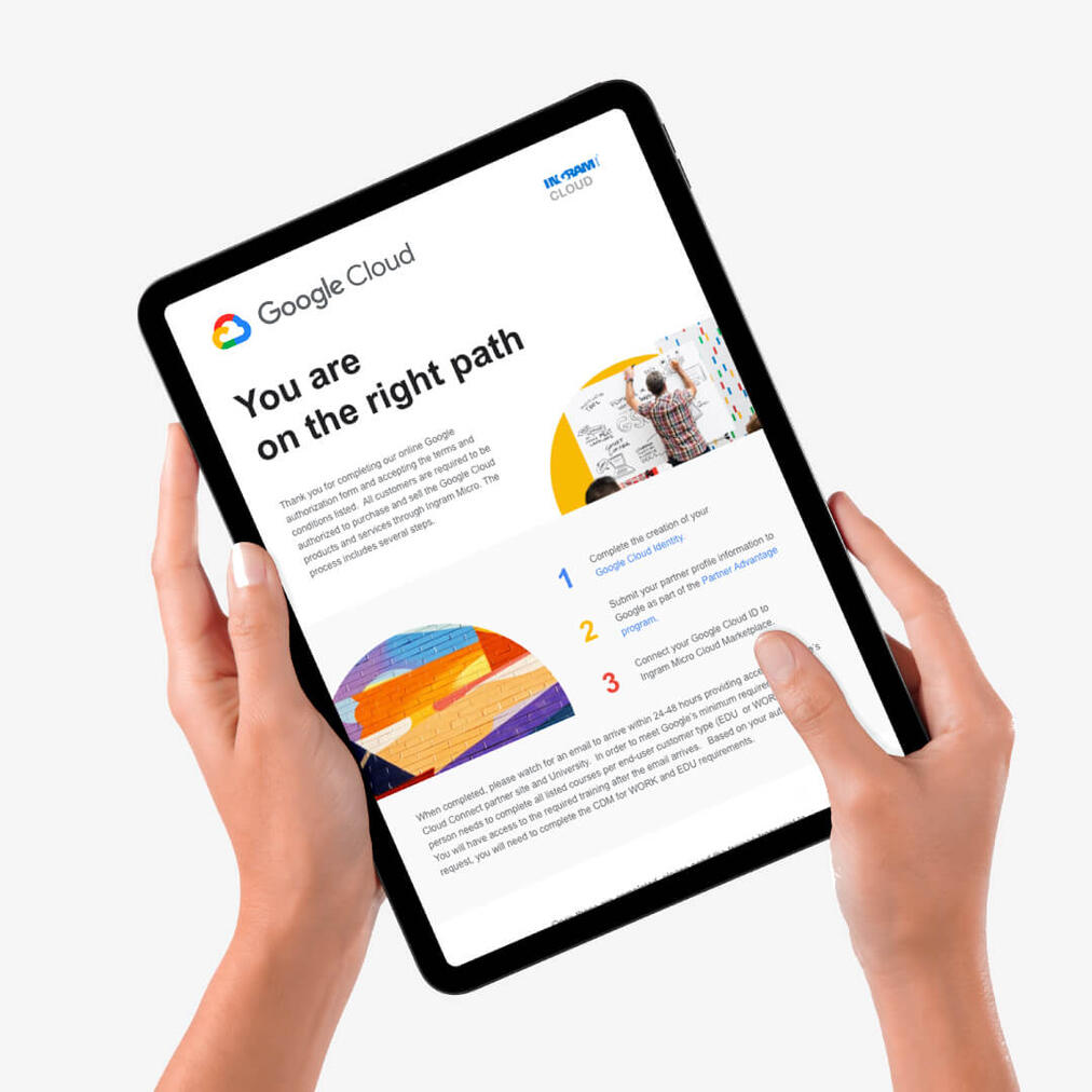 One-pager sale sheet design for Google Cloud